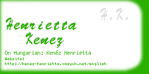 henrietta kenez business card
