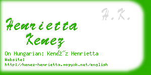 henrietta kenez business card